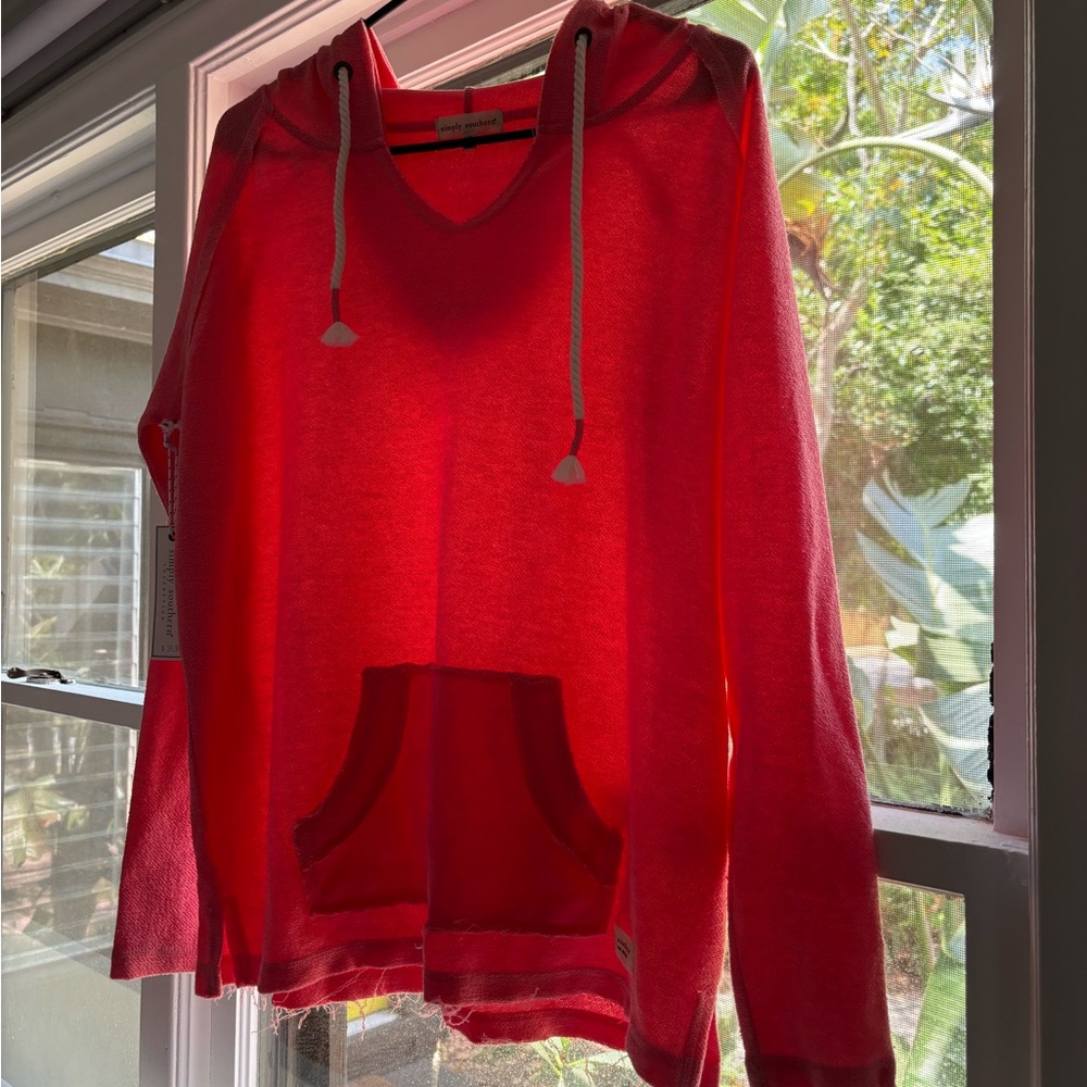 Simply Southern Salmon Terry Long Sleeve Hoodie
